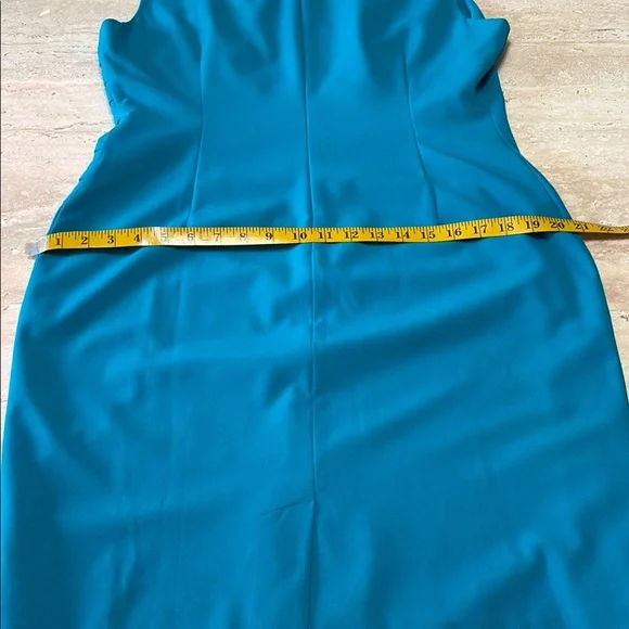 NWOT Calvin Klein Elegant Blue Sleeveless Dress - Picture 8 of 16